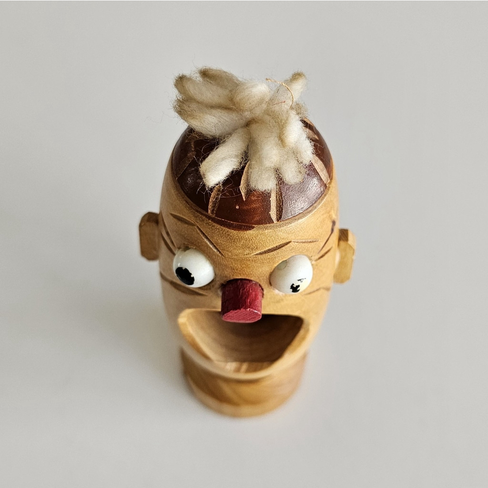 Vintage 1940s Japanese Folk Art Character Nutcracker Wooden Figural Nutcracker - Picture 2 of 7